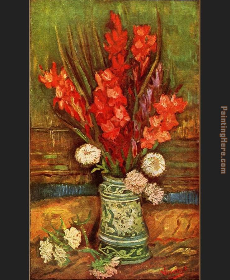 Vincent van Gogh Still Life with red gladioli